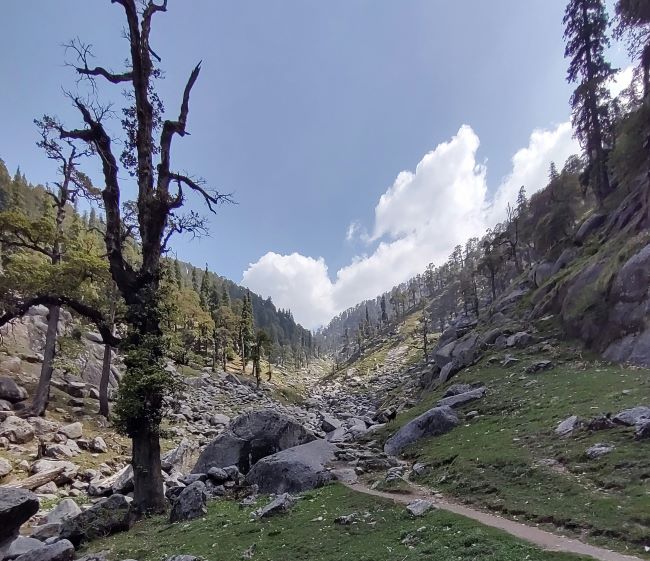 view of kareri lake trekking place