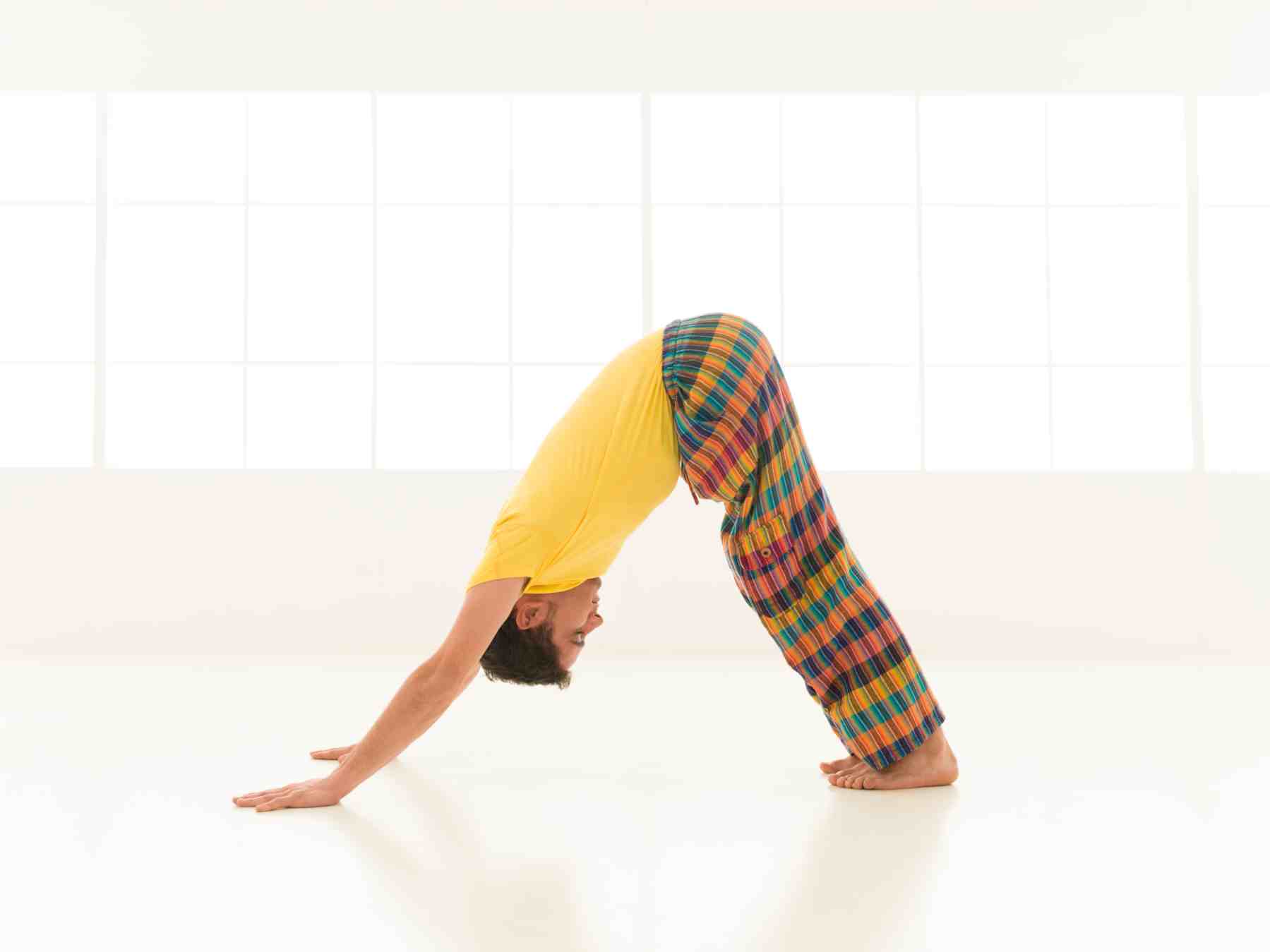 adomukhi-svanasana