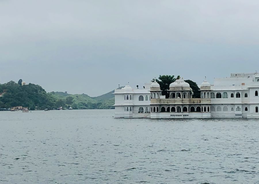 monument in river