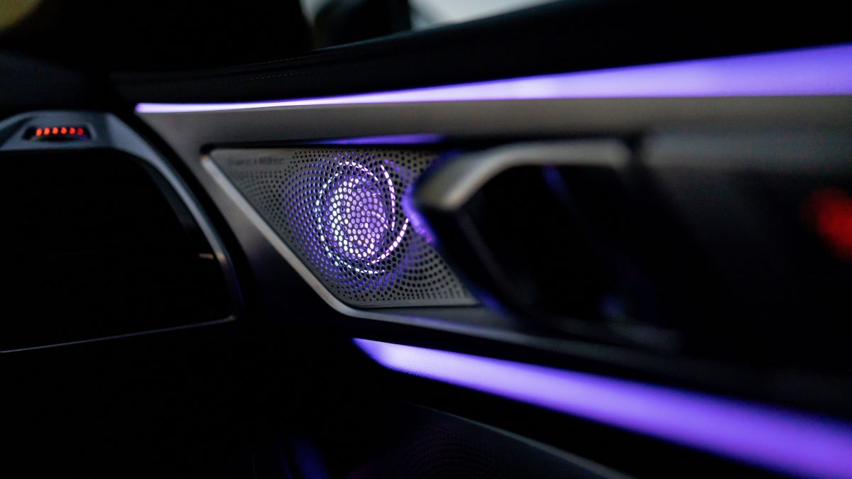 beautiful ambient lightings in a car