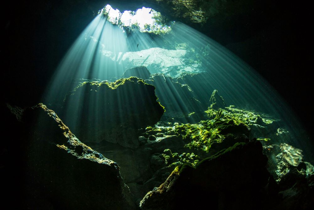 view from underwater of aqaba