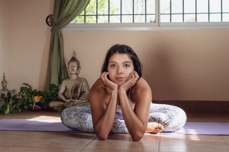 Ardha Padmasana with Forward Fold