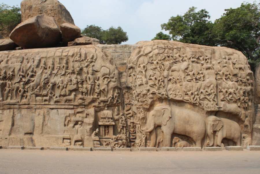 arjunas penance in mahabalipuram