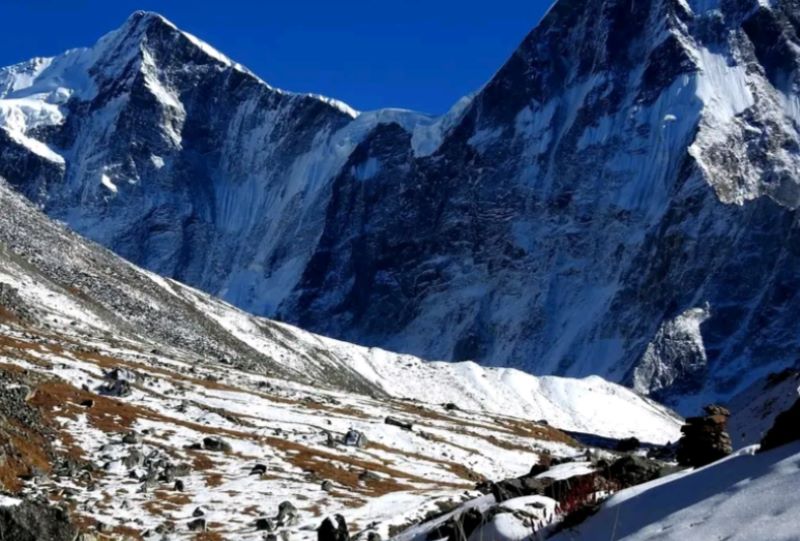 snow covered hills in bagini