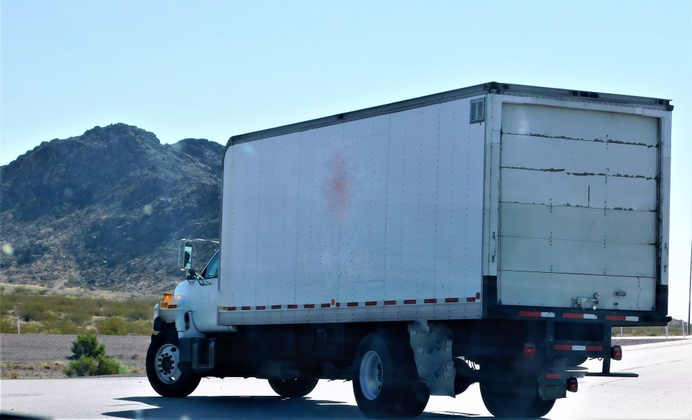 box truck parked on road