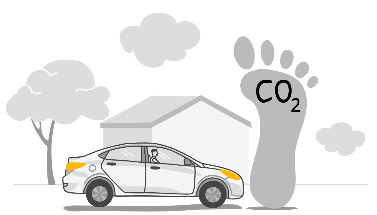 carbon footprint illustration