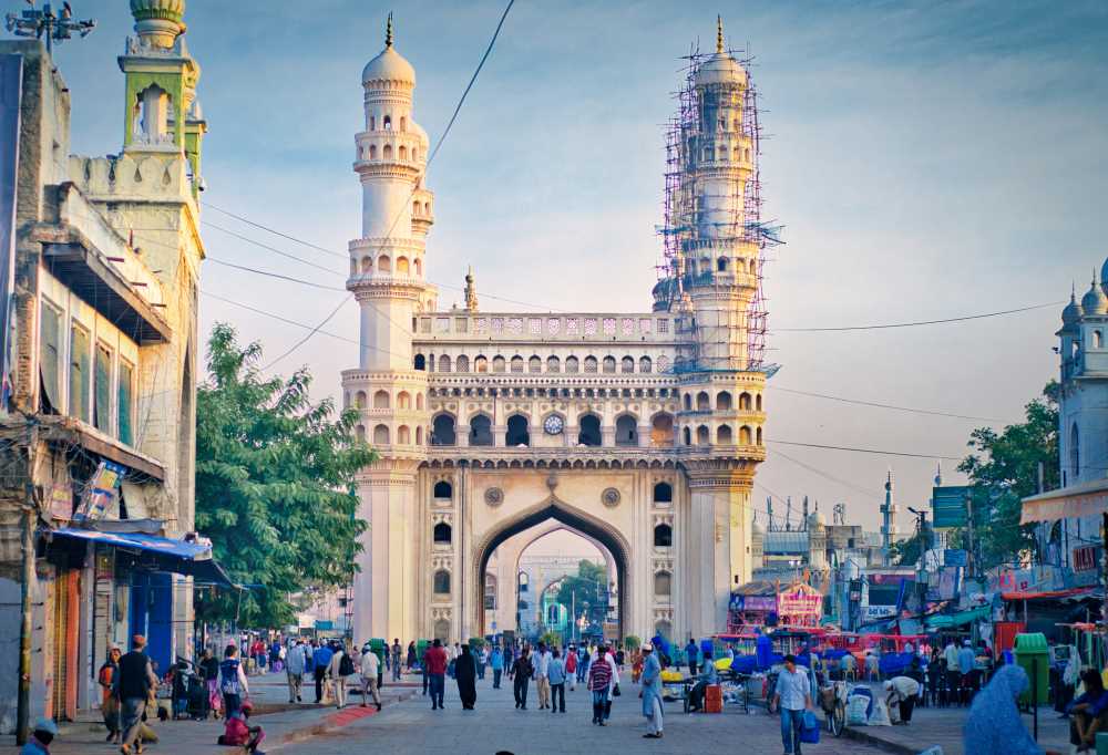 view of charminar in hyderabad