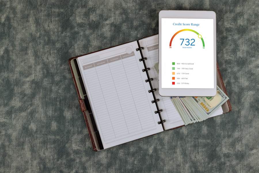 checking credit score by providing the documents using tablets 