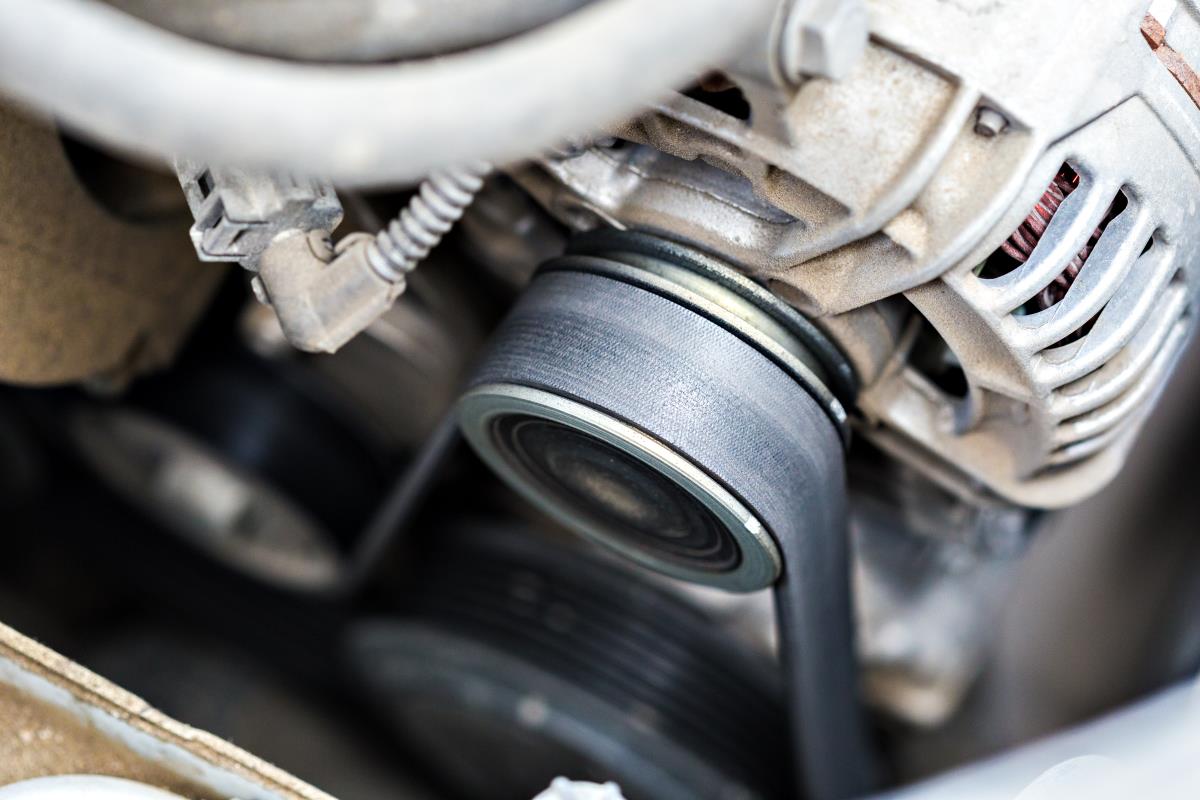 compartment of the car engine in a car