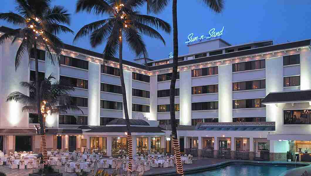 beach front terrace at sun n sand juhu