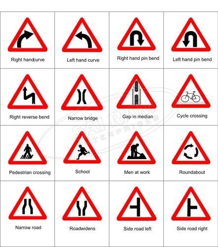 road warning signs and their meanings