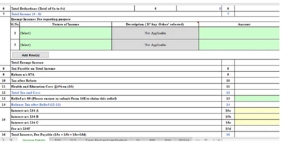 computation of tax payable