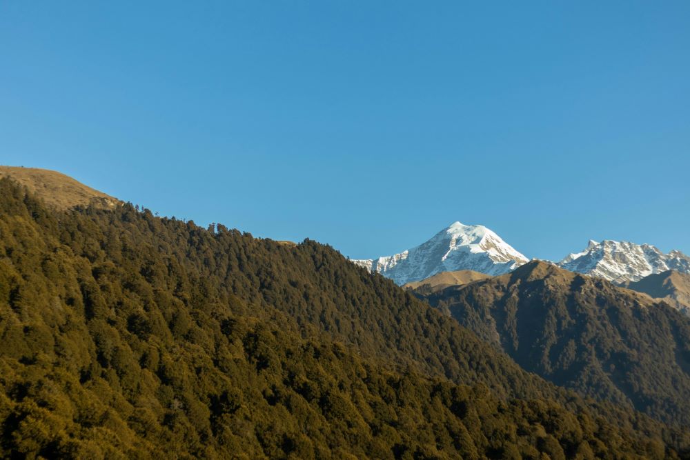 mountains and green hills