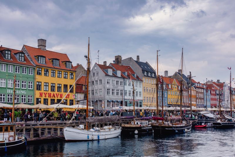 denmark lakeside with boats