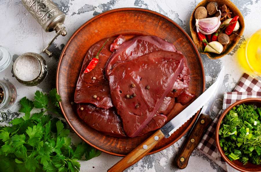 eat liver daily or weekly during anaemia