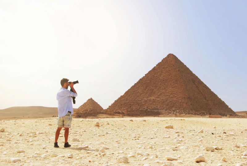 morning view of pyramid in egypt