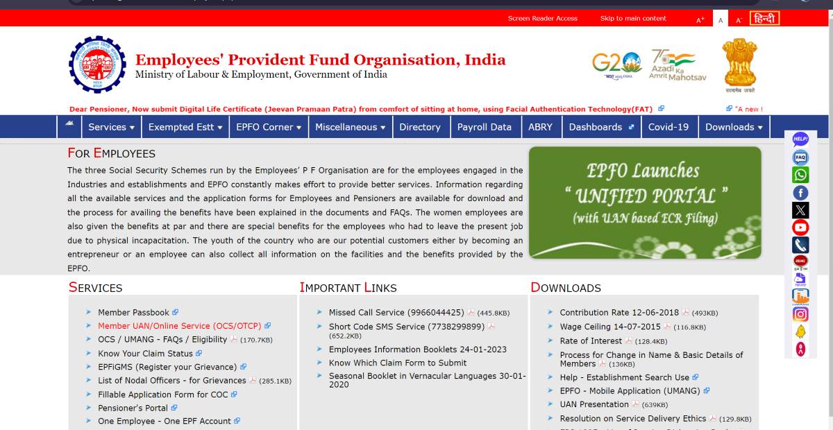 epf-for-employees-login-page