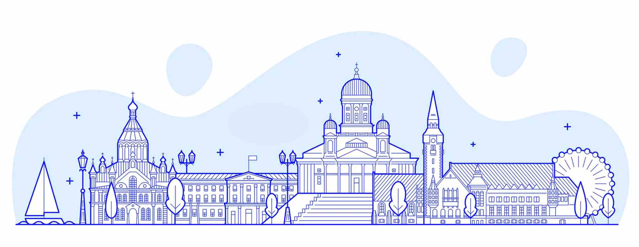 finland city vector art