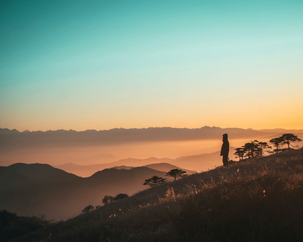 a man standing alone in gorkhey