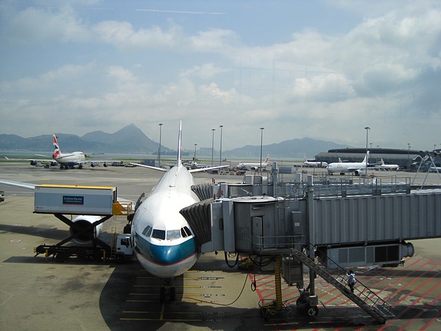 airplane parked at airport