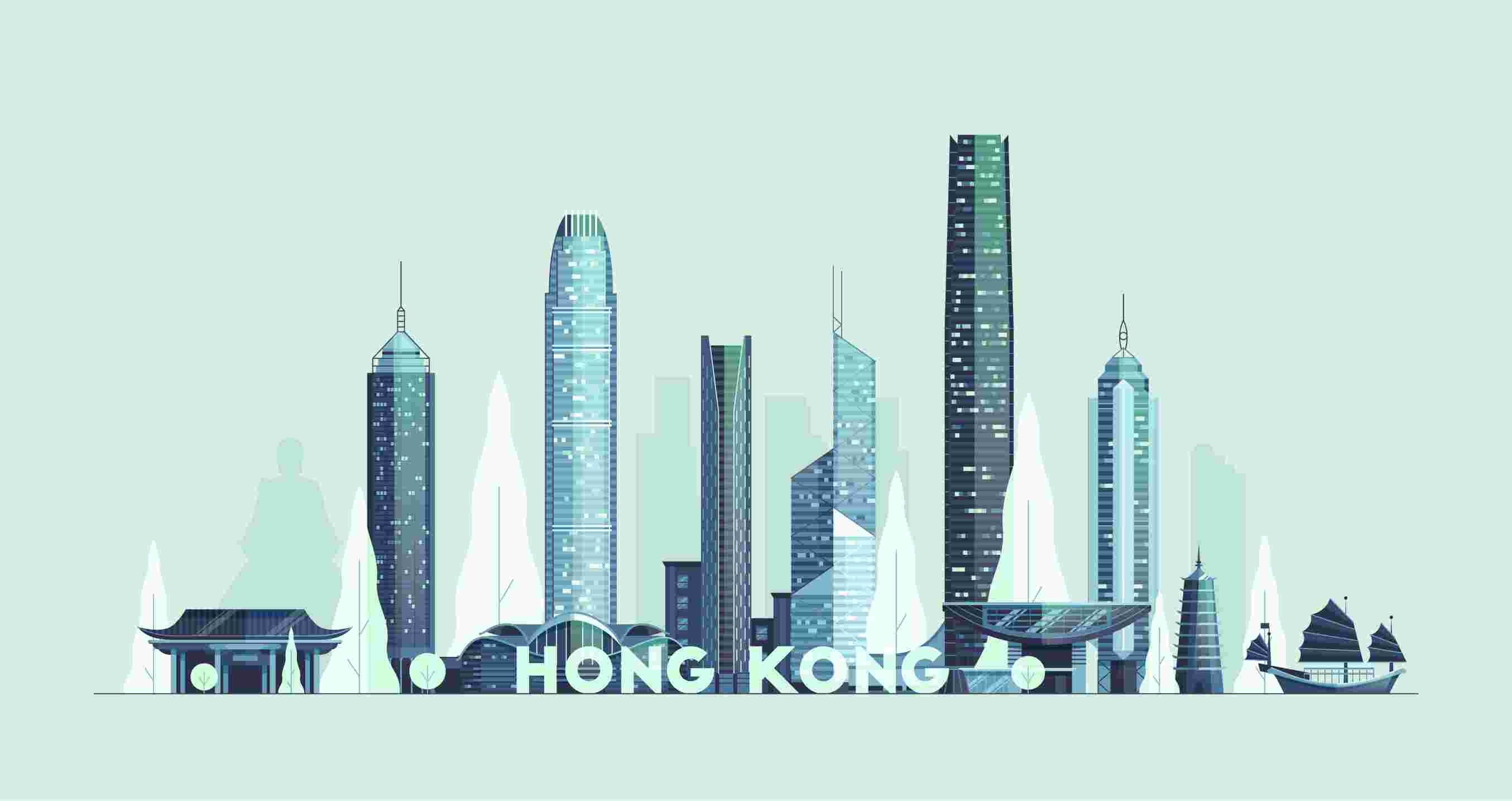 hong kong vector art