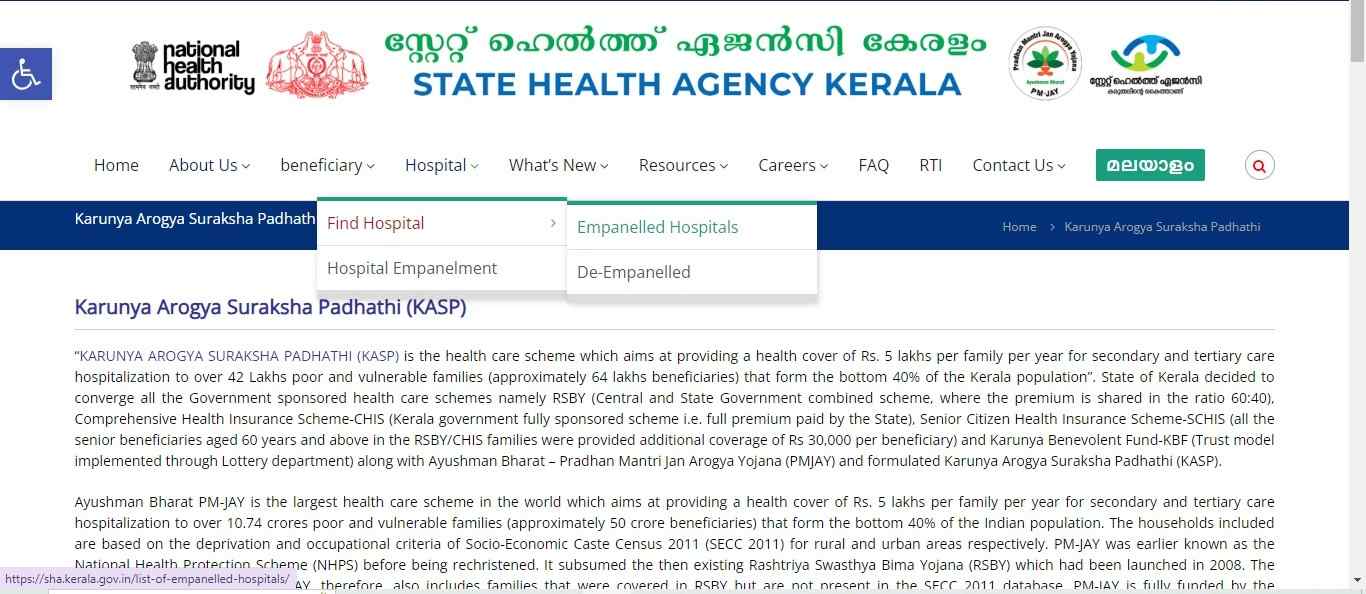 Find a Hospital Under the Karunya Health Insurance Scheme