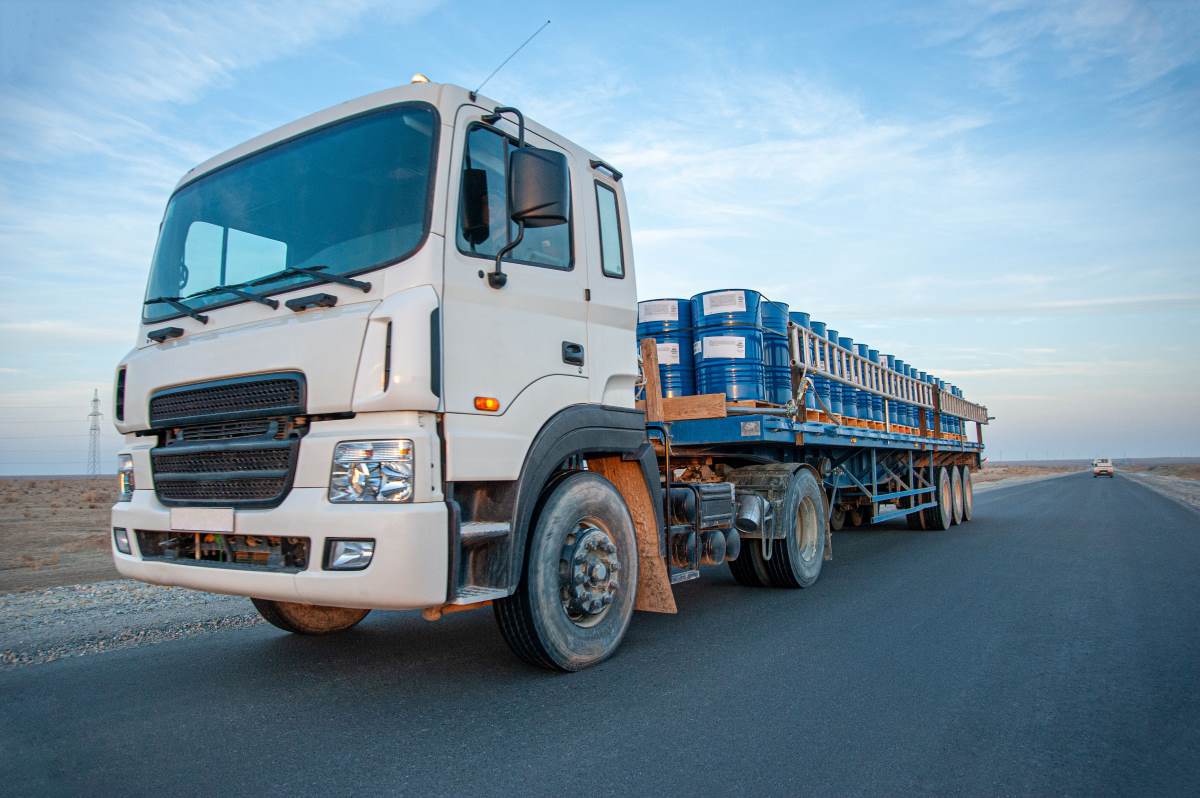 heavy truck on the road