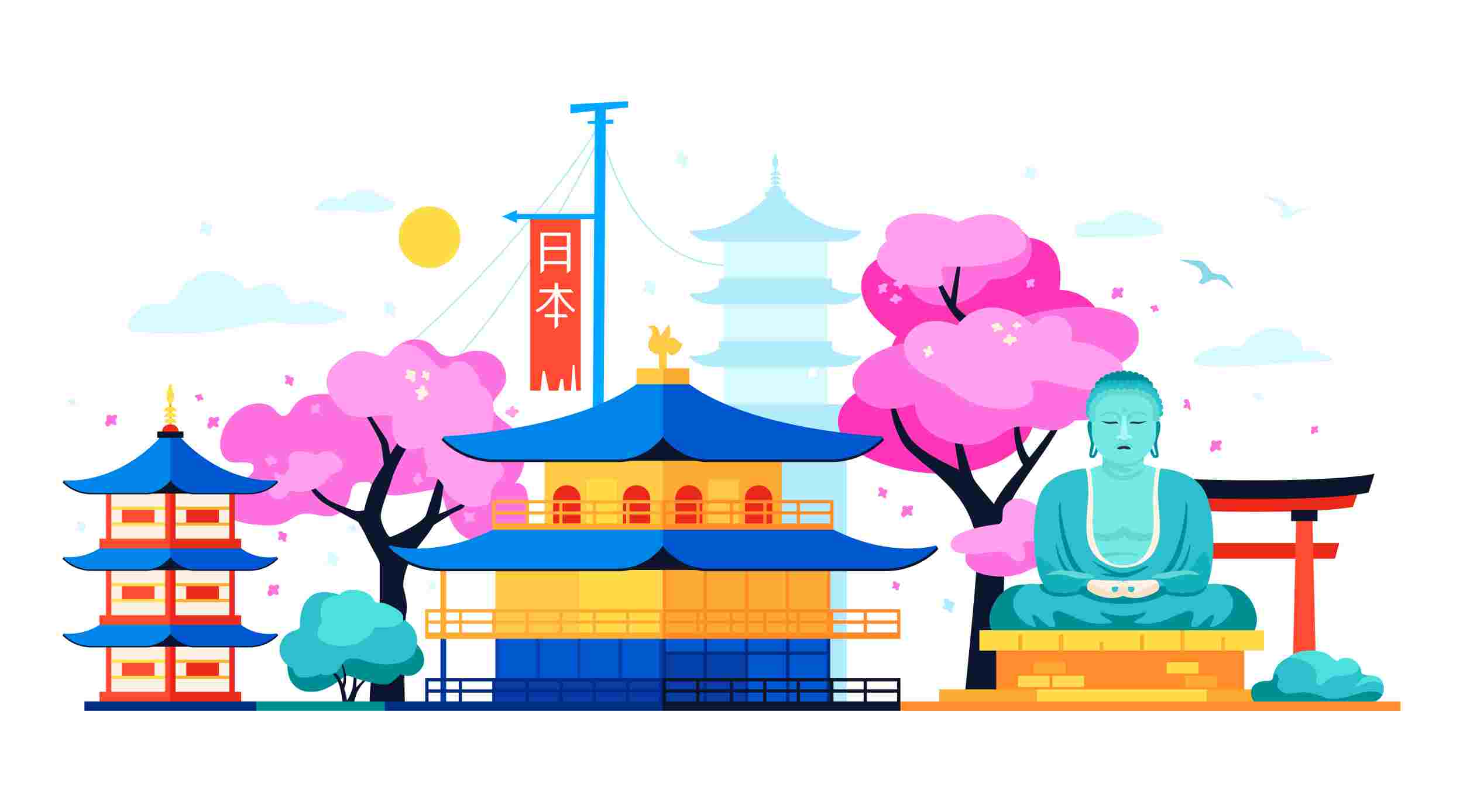 japan vector art