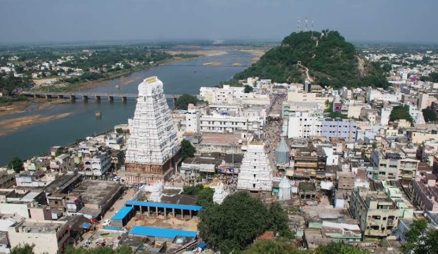 aerial view of kalahasti in andhra pradesh