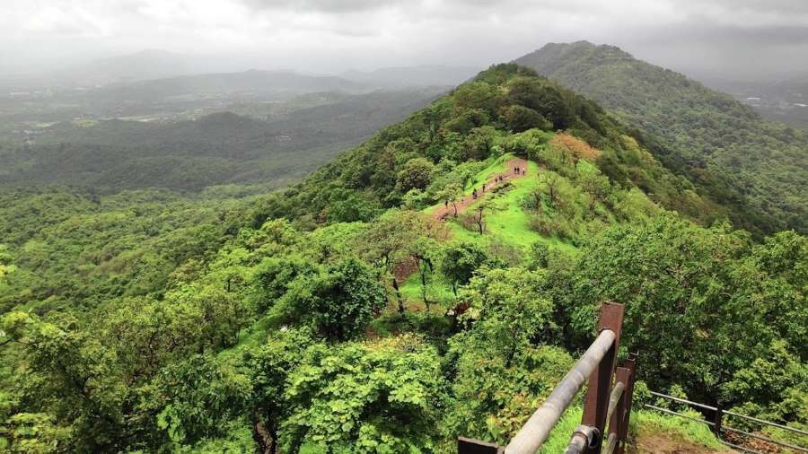 backyard view of karnala fort