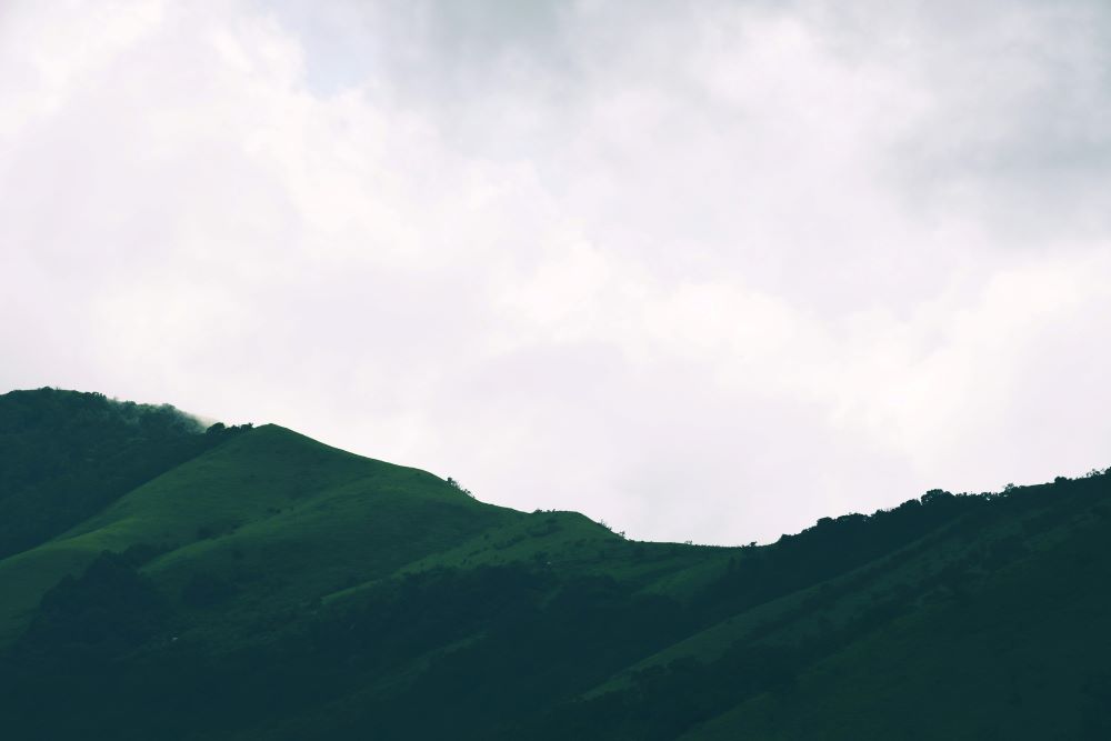 kodachadri hills covered with fog