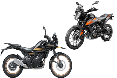 ktm and himalayan in white background