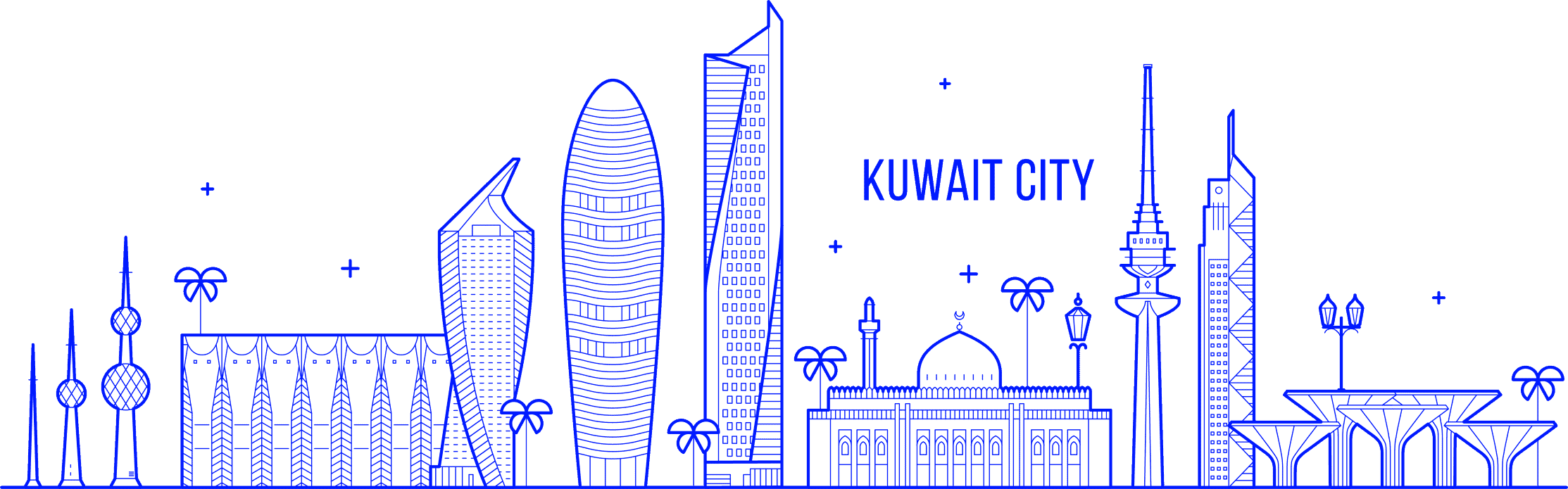 kuwait city vector art