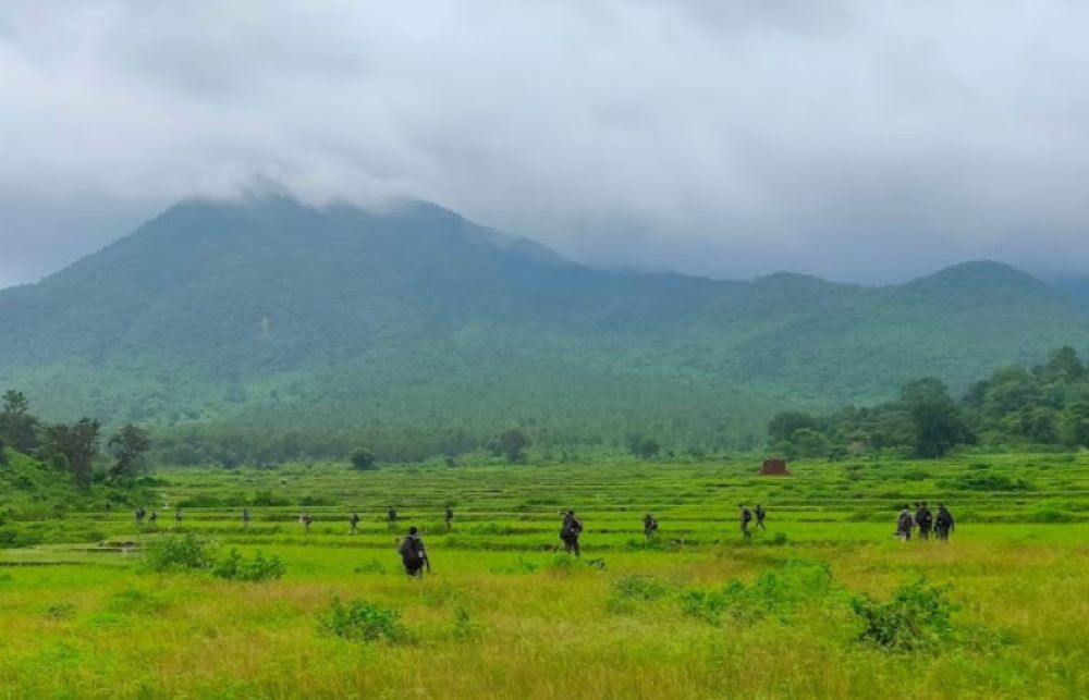 madhuban hill coverd in cloud