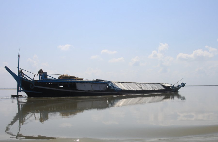 beautiful view from majuli island of river