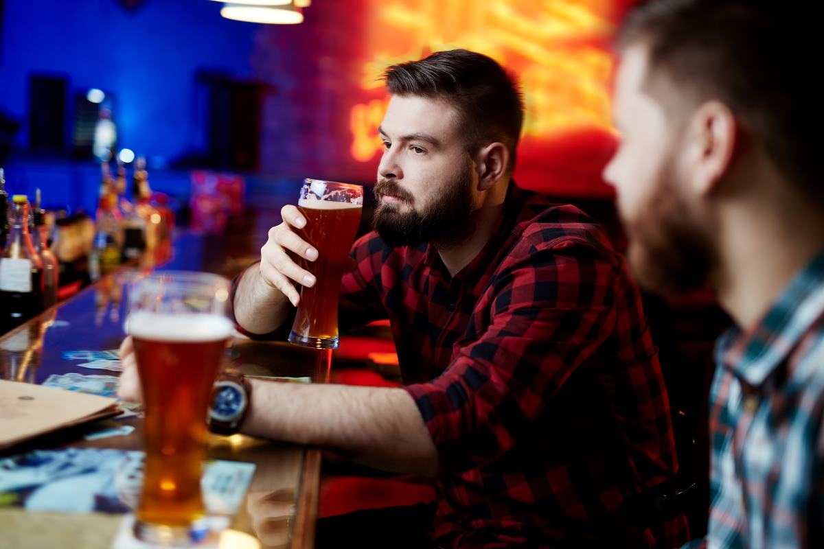 a man in pub