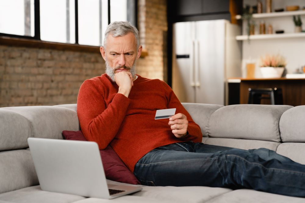 making card payment via laptop