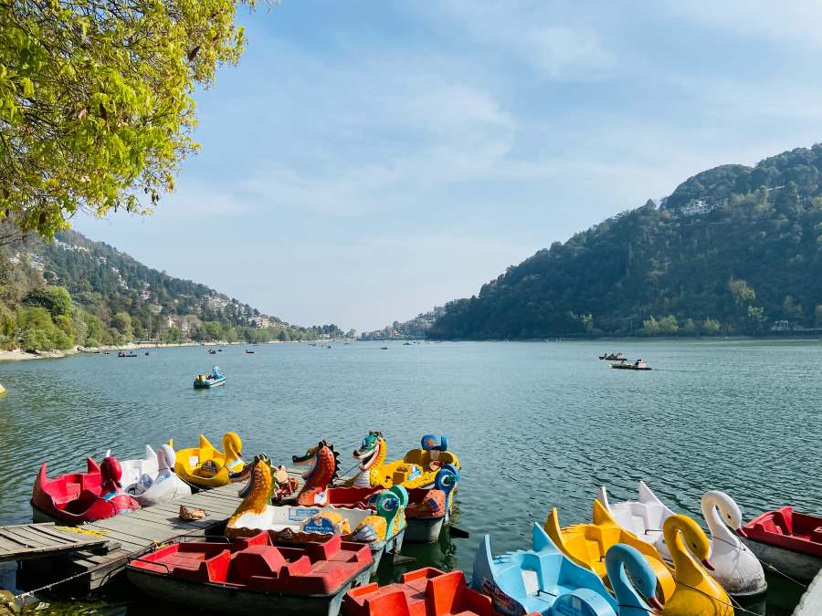 scenic view of nainital lake located in nainital