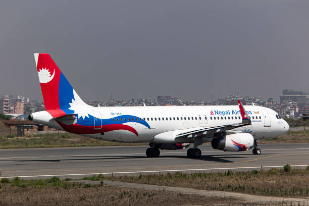 nepal airlines on runway