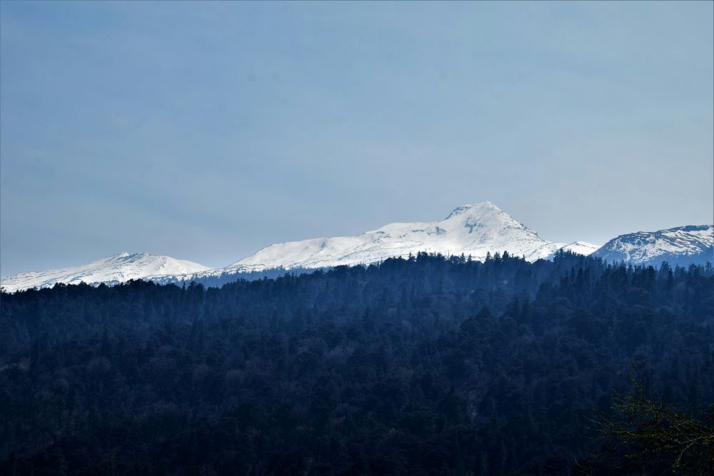 view of mountains with snow