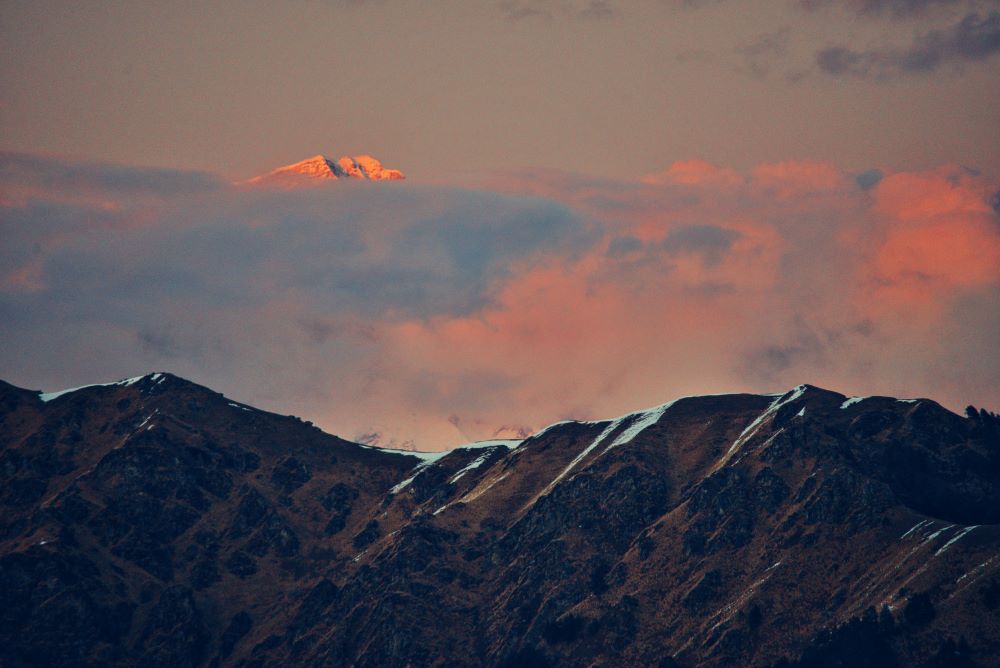 sunset view from panwali mountains