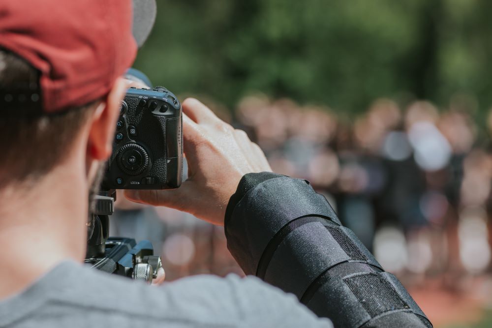 Photographer with camera