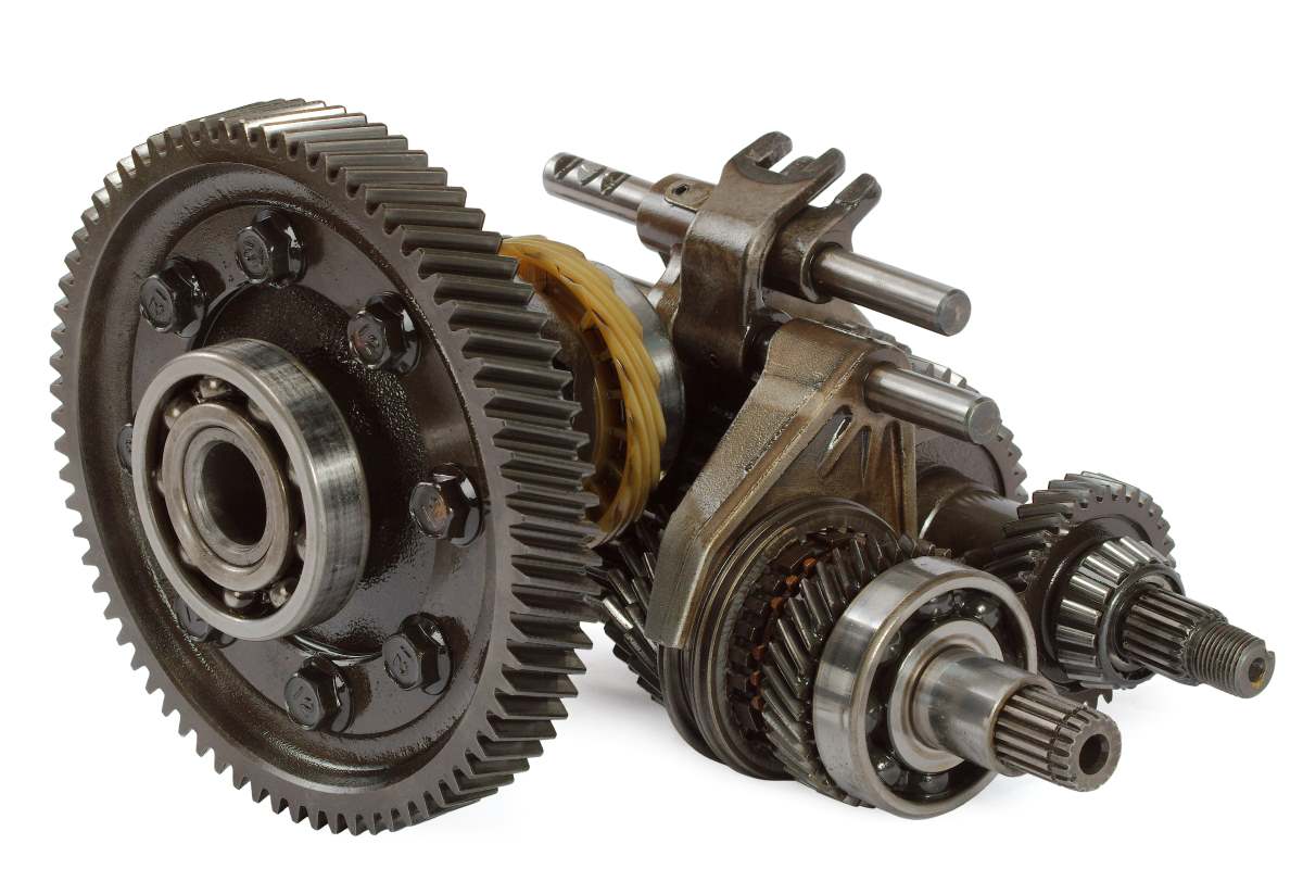 parts of motorcycle transmission in a bike