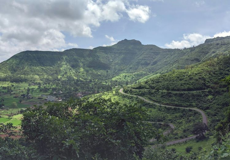 top view from purandar fort 