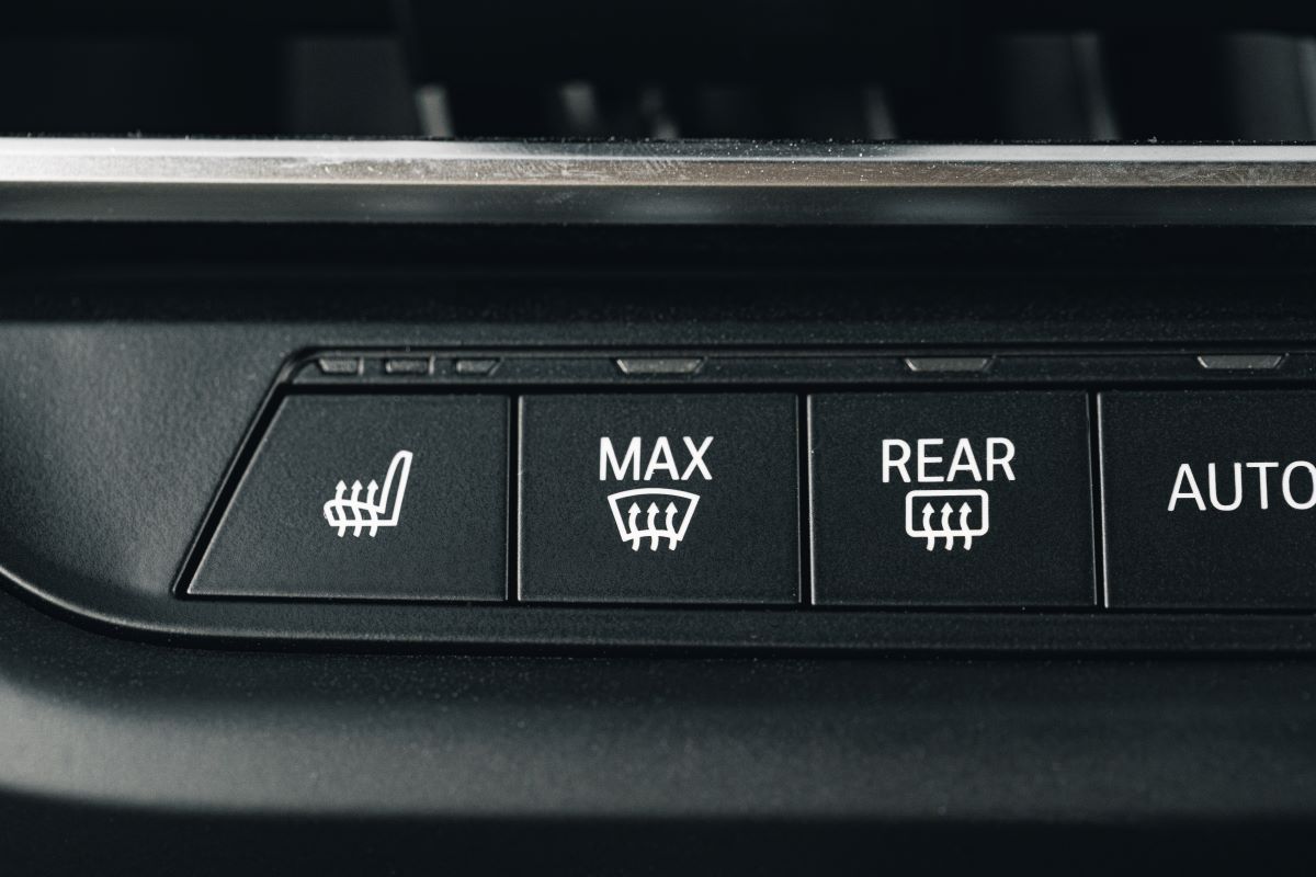 rear buttons panel in the car