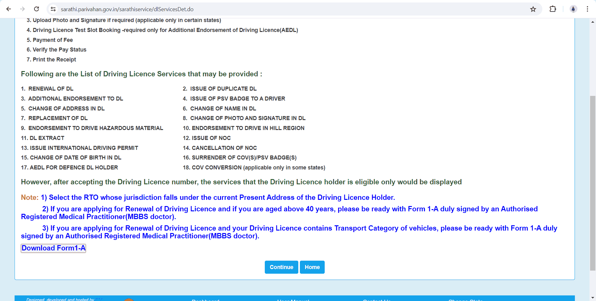 Parivahan Seva Portal