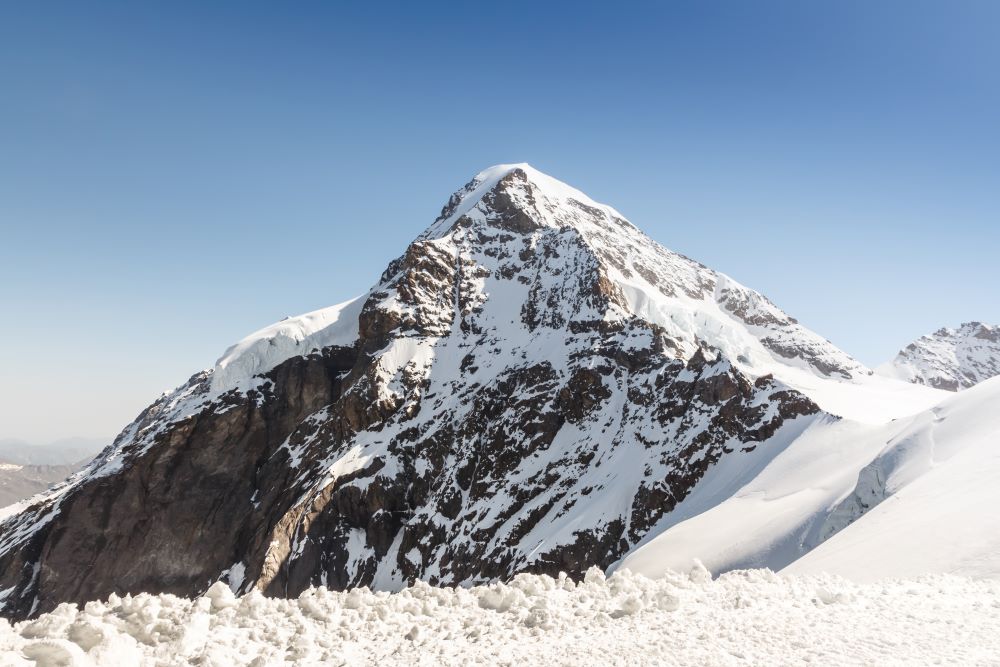 snow on mountain top