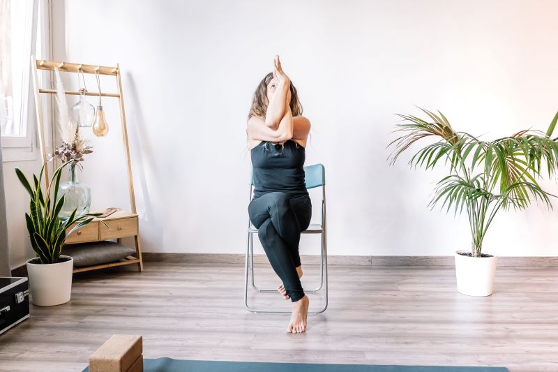 Seated Garudasana