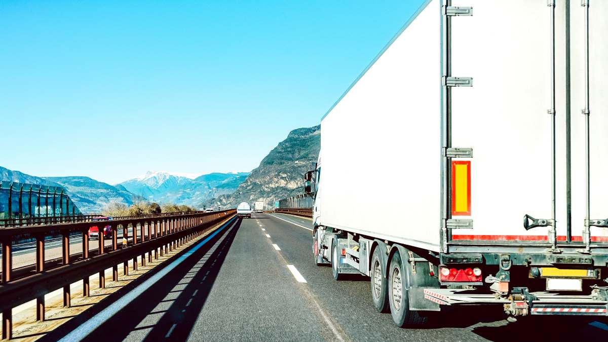 diesel semi truck on highway