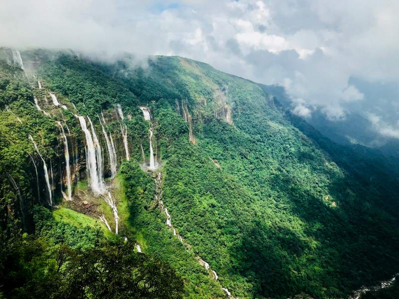 cherrapunji waterfall in north east